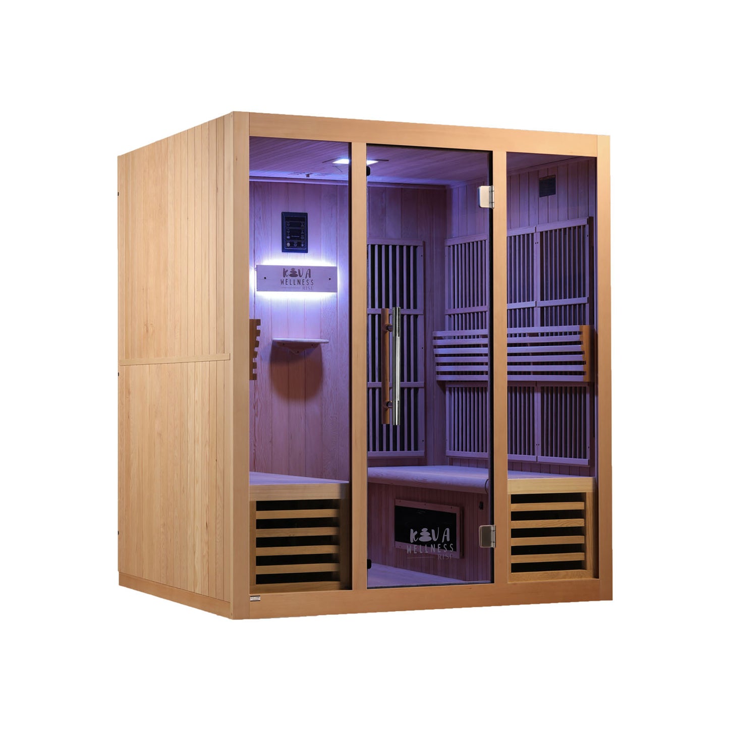 Kiva Rise 4 Person Infrared Sauna & Cedar Ice Bath with 1hp Chiller