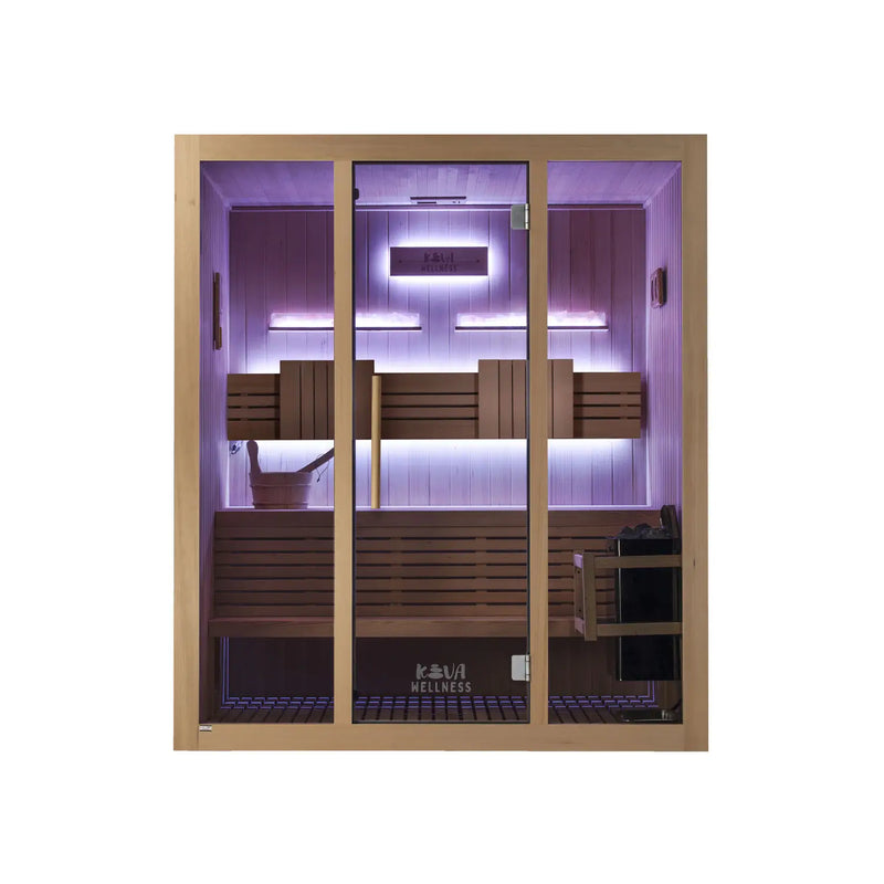 4 Person Traditional Double Tier Finnish Sauna