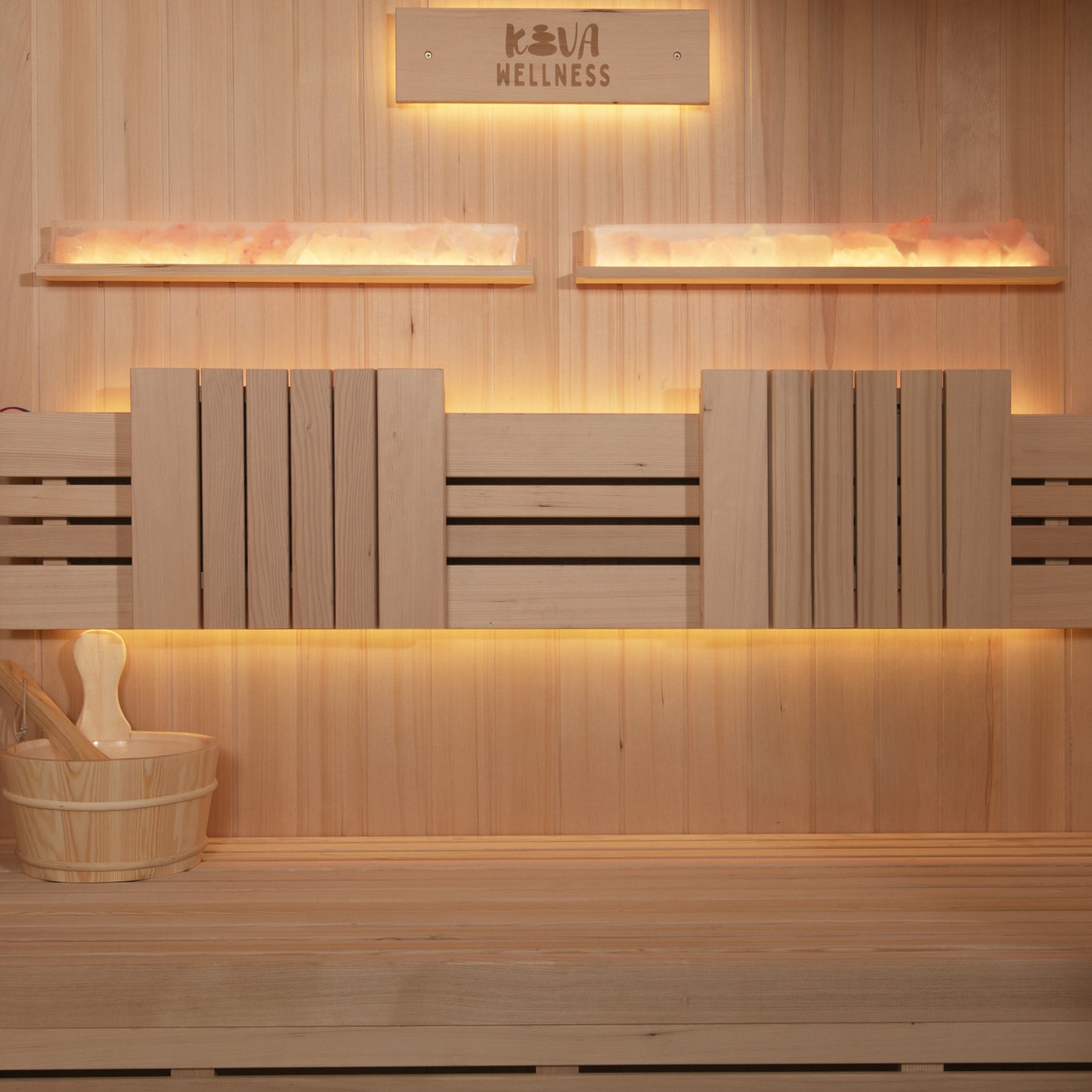 Kiva Reset 3 Person Traditional Double Tier Finnish Sauna - 6kw Heater