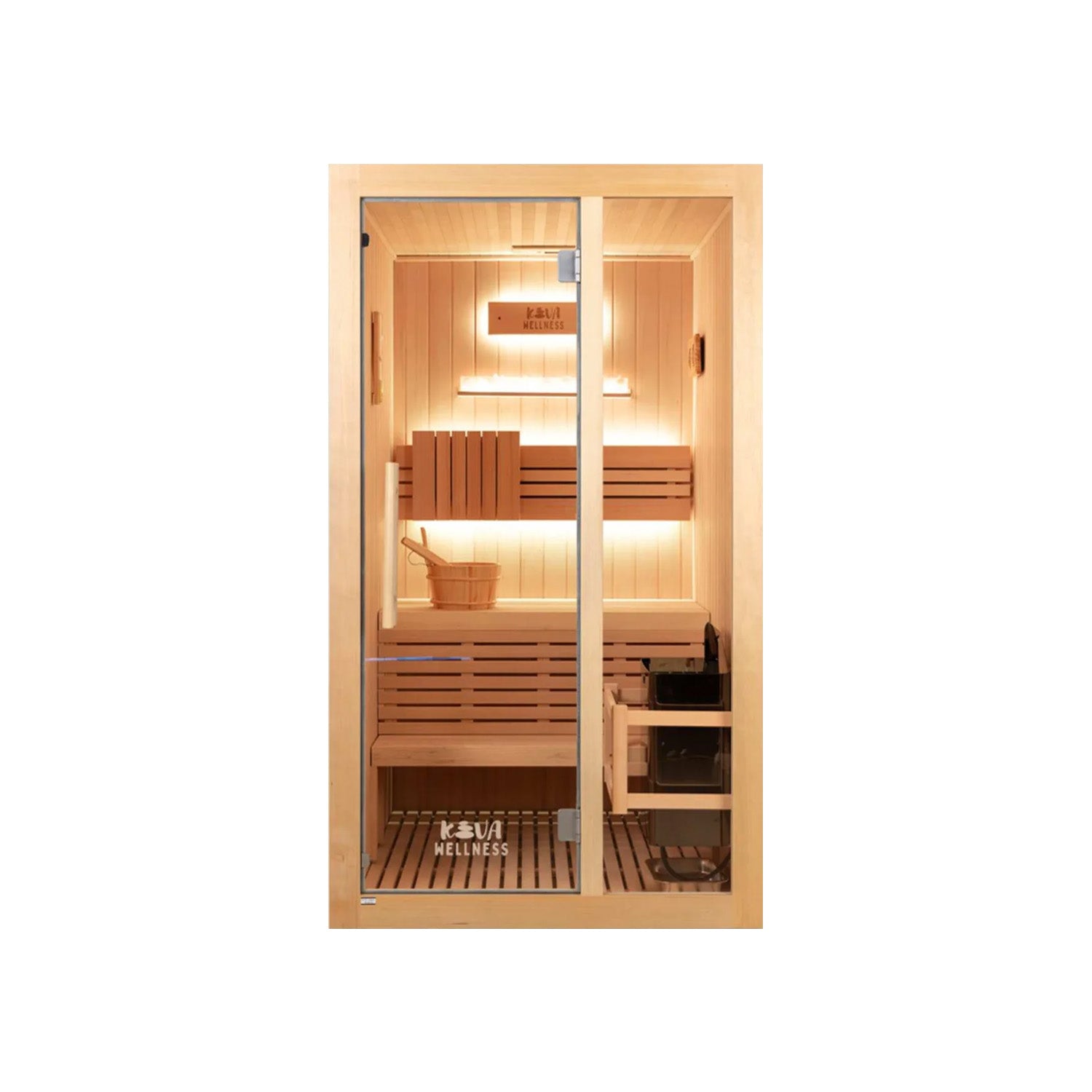 Reset 2 Person Traditional Double Tier Finnish Sauna - 4.5kw Heater