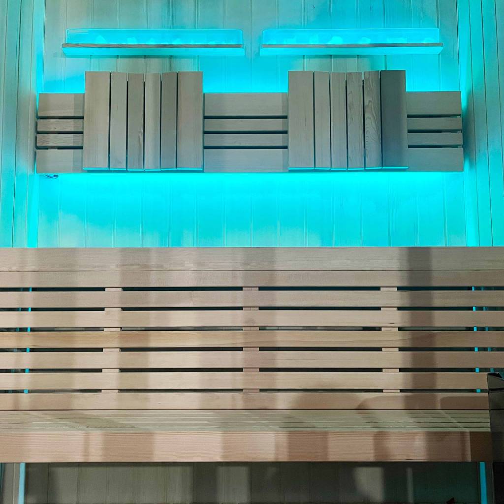 Kiva Reset 3 Person Traditional Double Tier Finnish Sauna - 6kw Heater