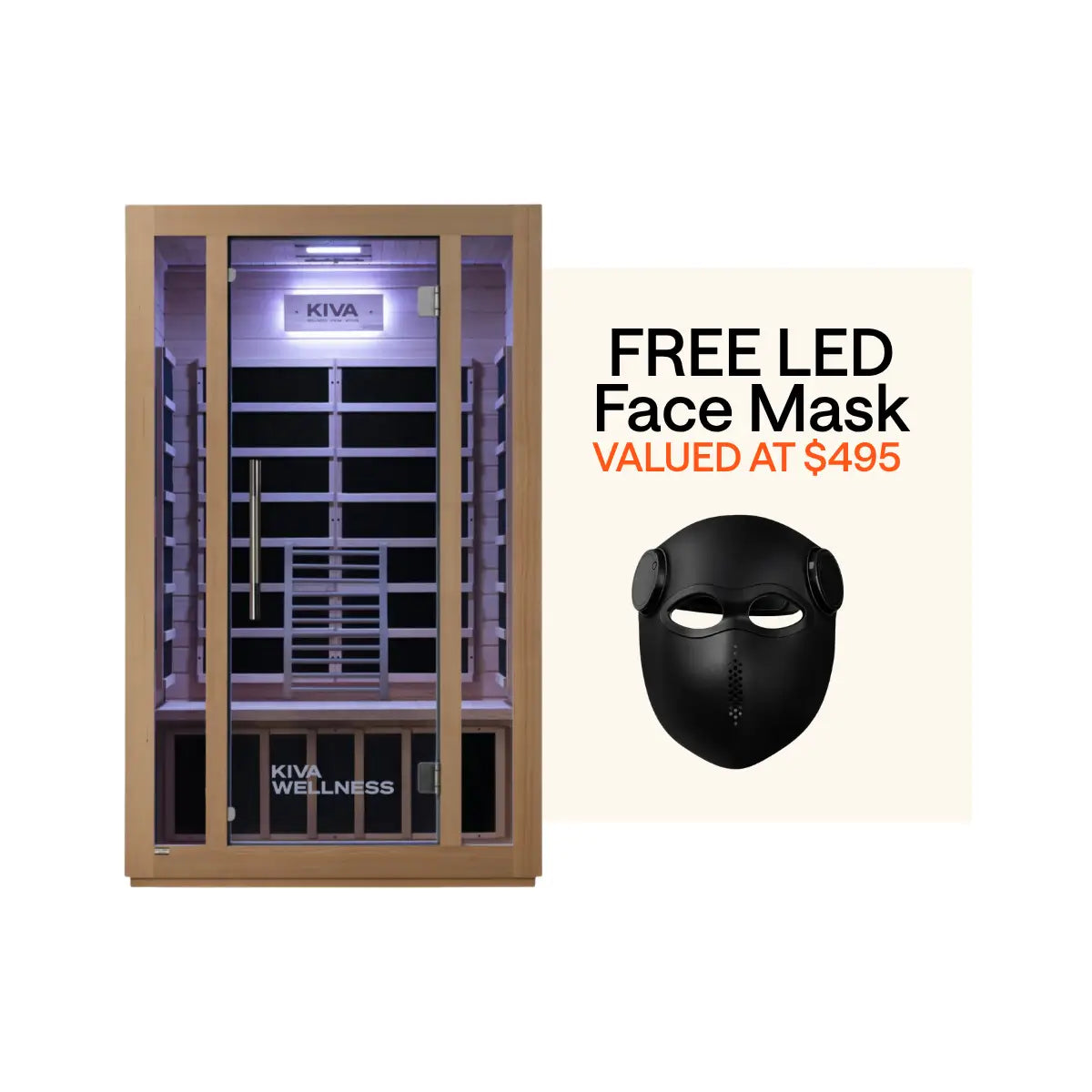 Kiva Rise™ 2 Person Far-Infrared Sauna + FREE LED Face Mask