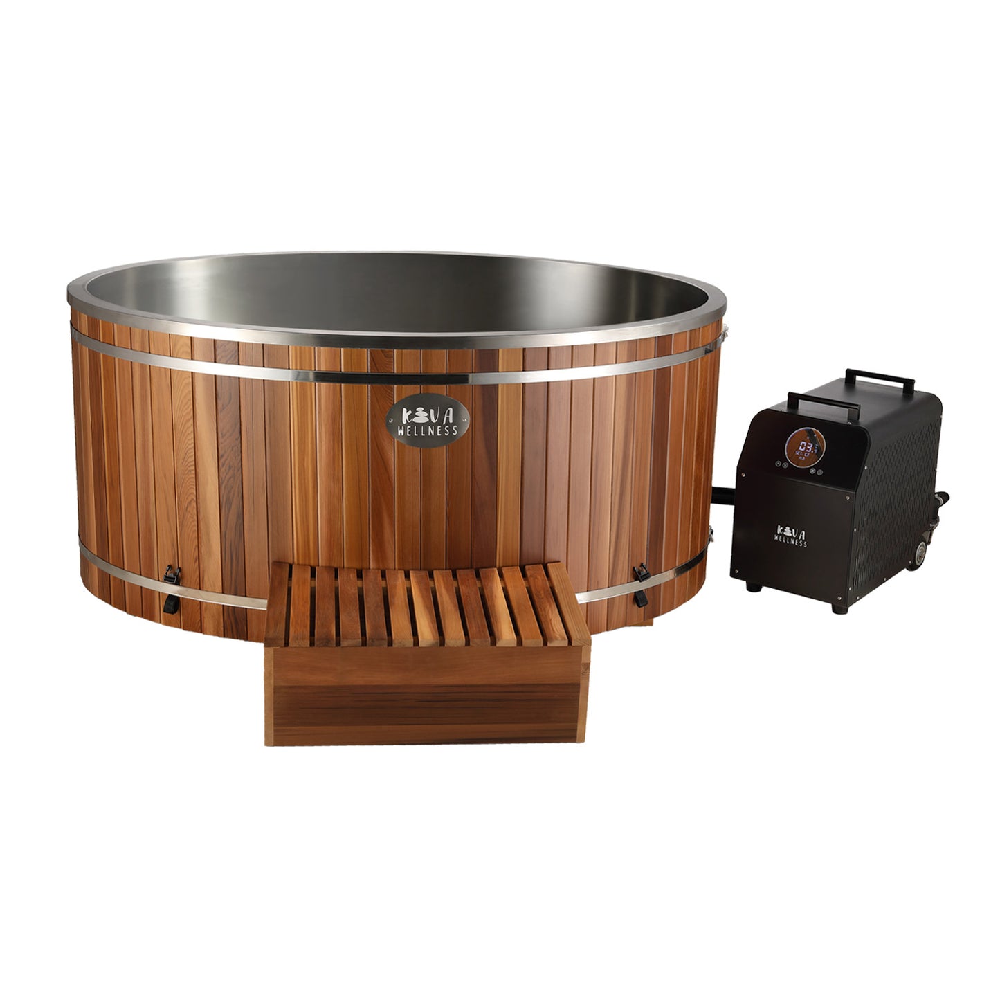 Rise 3 Person Infrared Sauna &  Cedar Ice Bath with 1hp Chiller