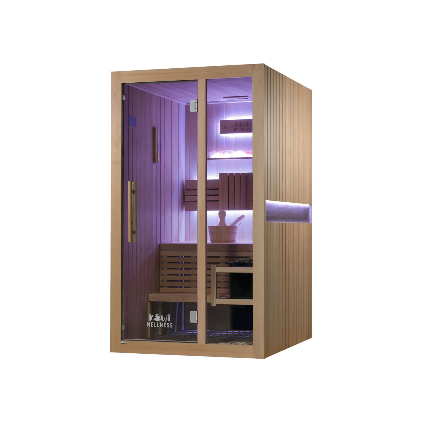 Reset 2 Person Traditional Double Tier Finnish Sauna - 4.5kw Heater