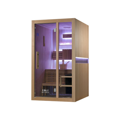 Reset 2 Person Traditional Double Tier Finnish Sauna - 4.5kw Heater