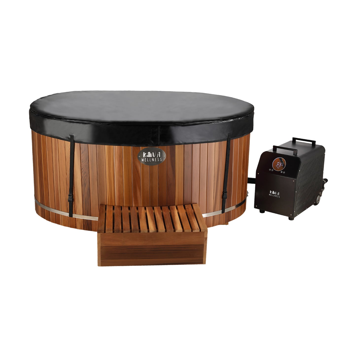 Rise 3 Person Infrared Sauna &  Cedar Ice Bath with 1hp Chiller