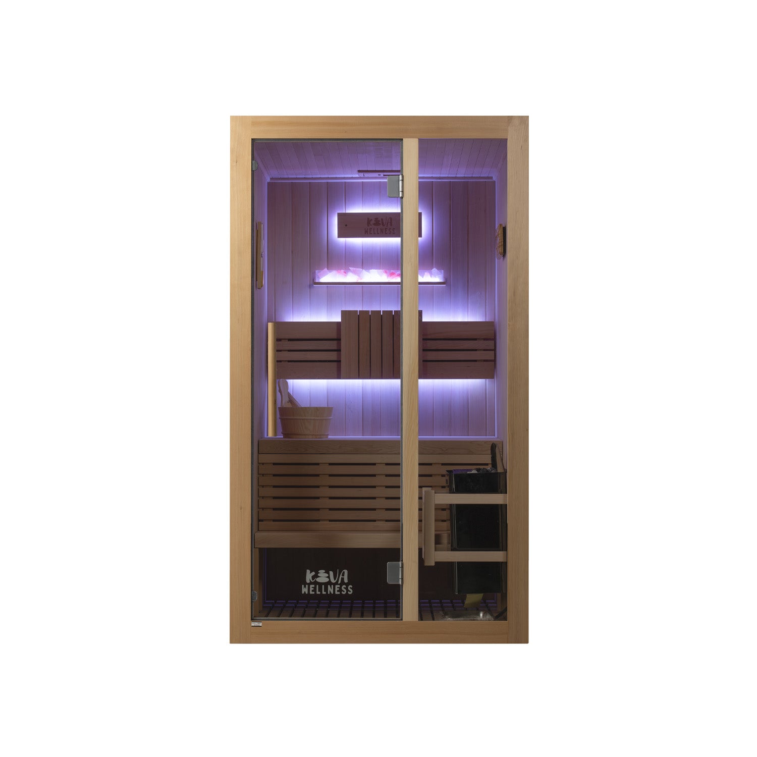 Reset 2 Person Traditional Double Tier Finnish Sauna - 4.5kw Heater