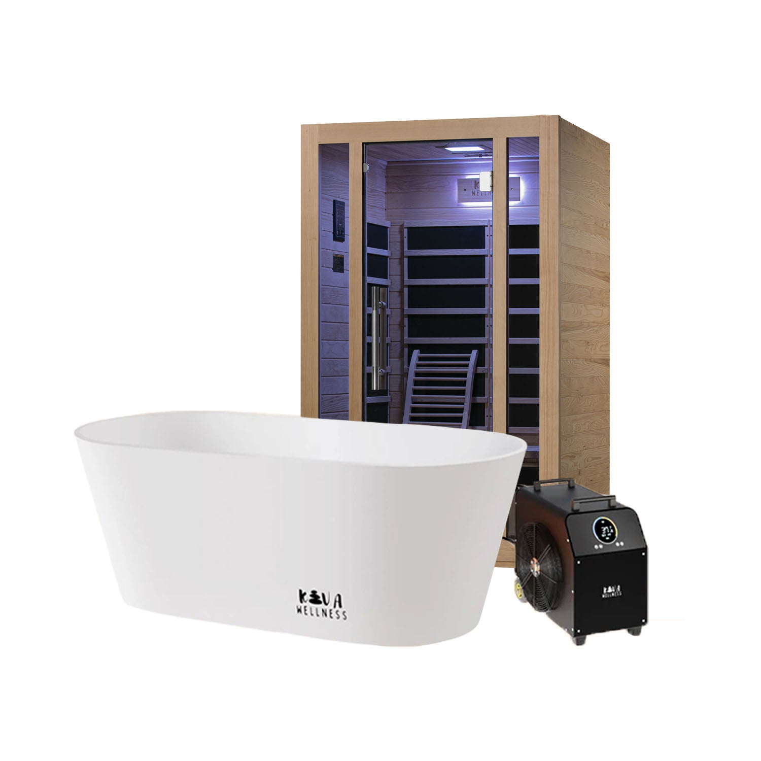Rise 2 Person Infrared Sauna & Käldr Ice Bath with 1hp Chiller