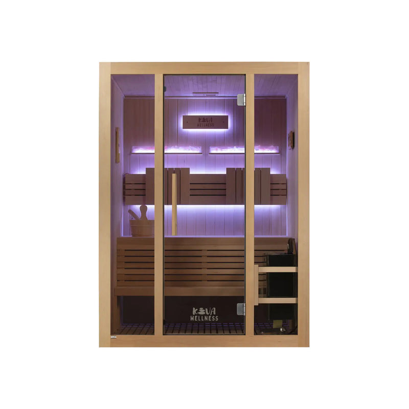 3 Person Traditional Double Tier Finnish Sauna