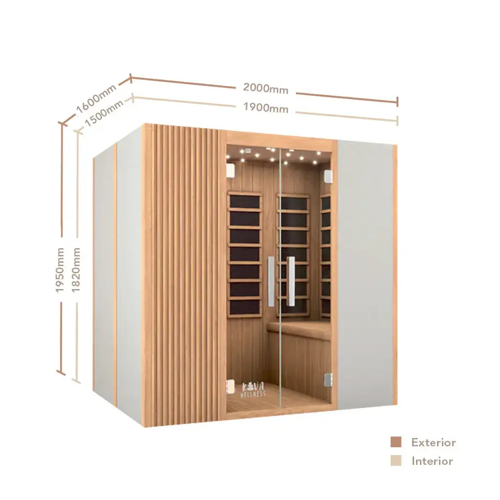 ‍Kiva Renew Community 6 Person Far-Infrared Sauna