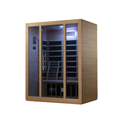 Rise 3 Person Infrared Sauna &  Cedar Ice Bath with 1hp Chiller