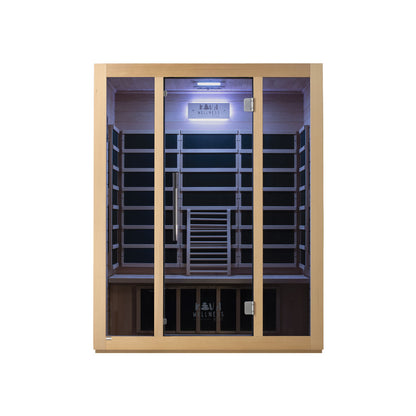 Rise 3 Person Infrared Sauna &  Cedar Ice Bath with 1hp Chiller