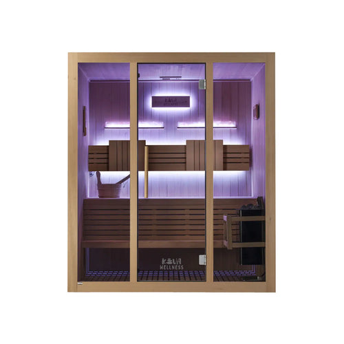 4 Person Traditional Double Tier Finnish Sauna