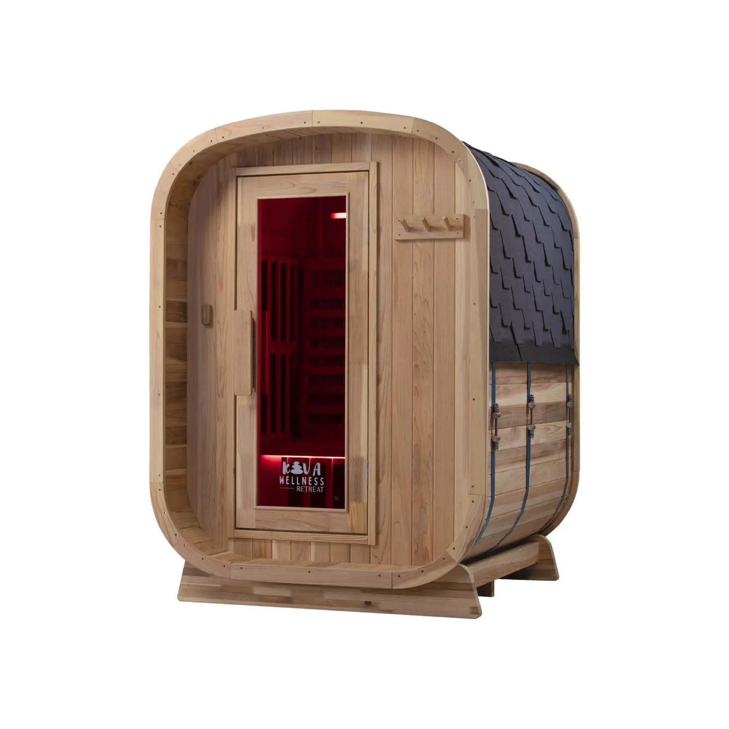 ‍Kiva Retreat Outdoor Full Spectrum Infrared Sauna & Energise v2.0 Ice Bath with 1hp Chiller