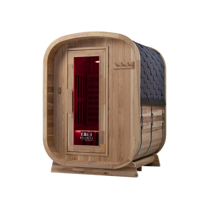 ‍Kiva Retreat Outdoor Full Spectrum Infrared Sauna & Energise v2.0 Ice Bath with 1hp Chiller