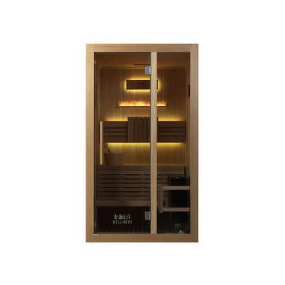 Reset 2 Person Traditional Double Tier Finnish Sauna - 4.5kw Heater