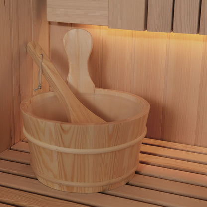 Reset 4 Person Traditional Double Tier Finnish Sauna - 6kw Heater