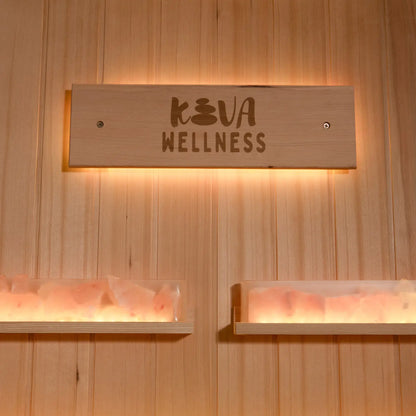 ‍Kiva Reset 4 Person Traditional Double Tier Finnish Sauna - 6kw Heater