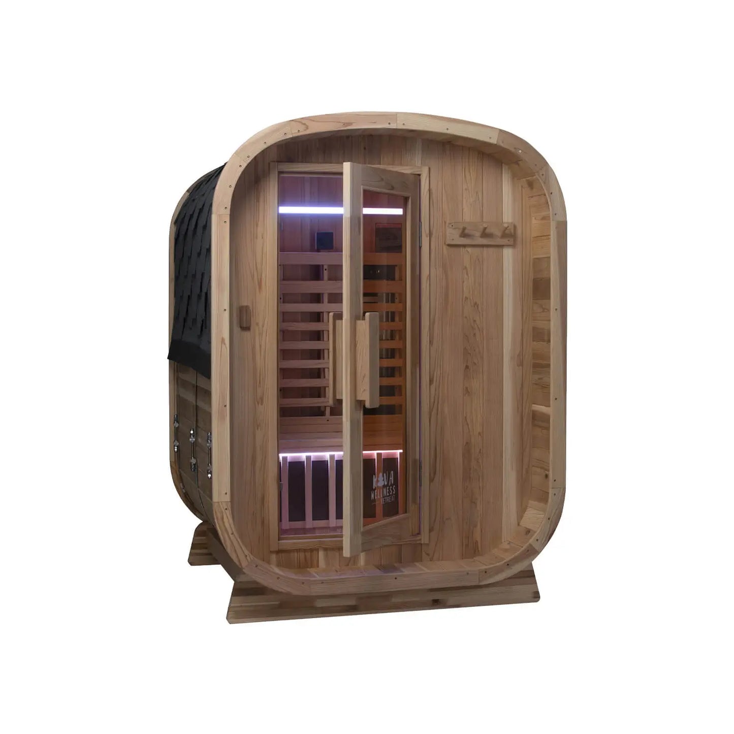 ‍Kiva Retreat Outdoor Full Spectrum Infrared Sauna & Energise v2.0 Ice Bath with 1hp Chiller