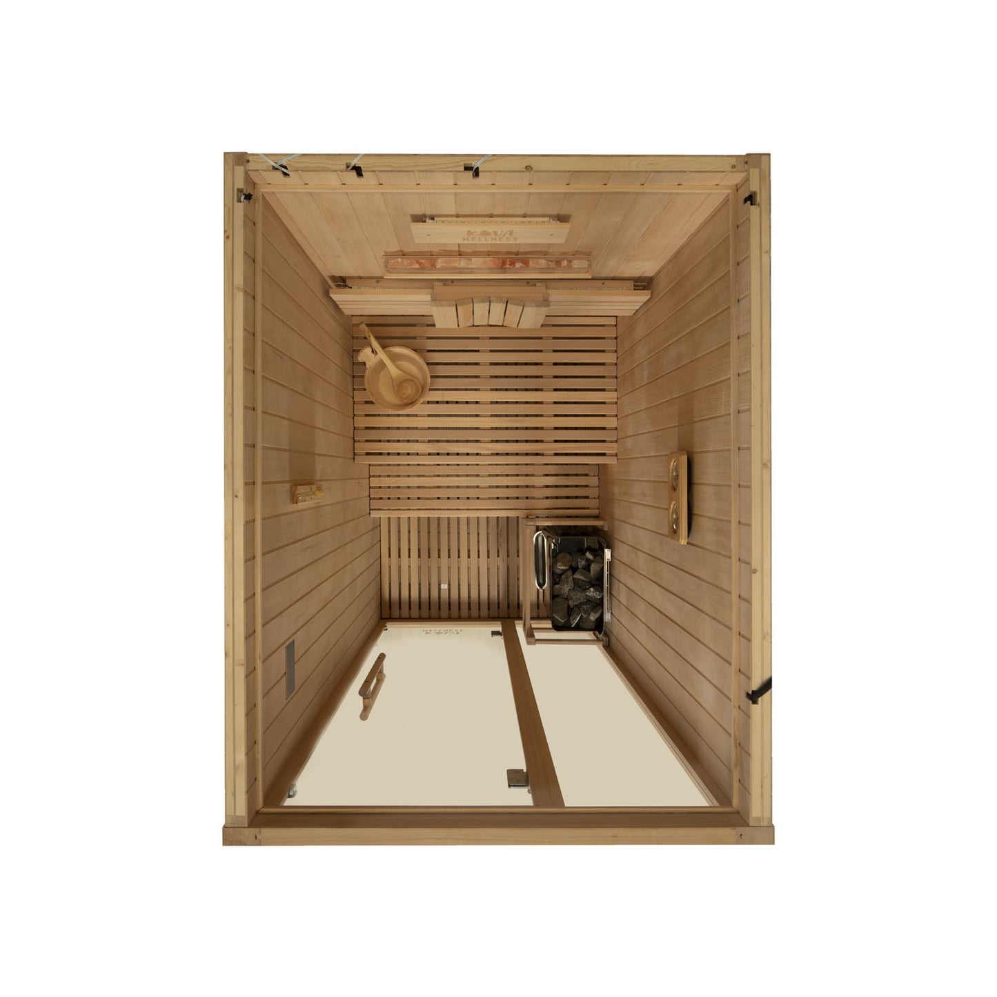 Reset 2 Person Traditional Double Tier Finnish Sauna - 4.5kw Heater