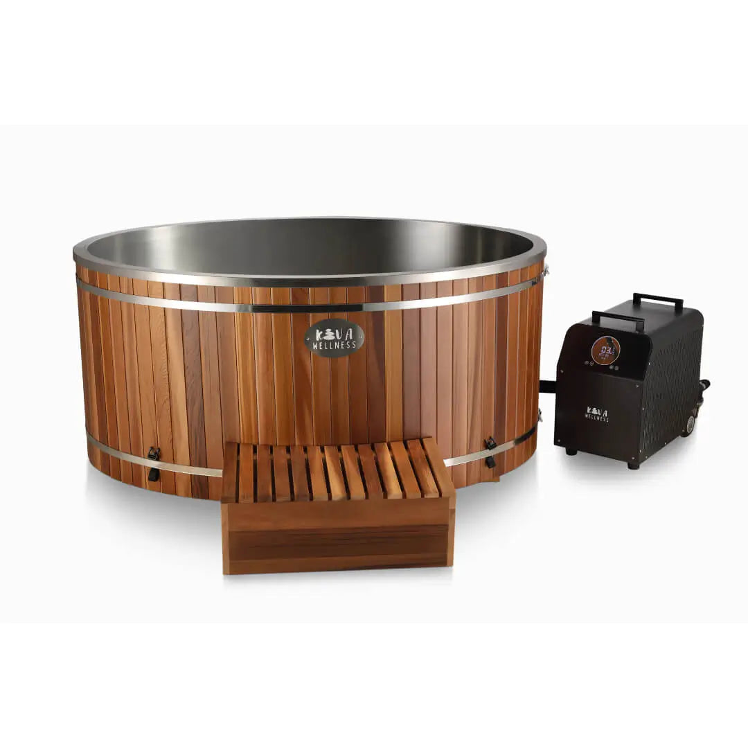 ‍Kiva Ritual Outdoor Traditional Finnish Sauna & v2.0 Energise Ice Bath with 1hp Chiller