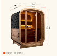 Ritual™ 2 Person Glass Front Outdoor Finnish Sauna