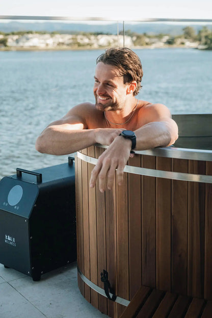 ‍Kiva Ritual Outdoor Traditional Finnish Sauna & v2.0 Energise Ice Bath with 1hp Chiller