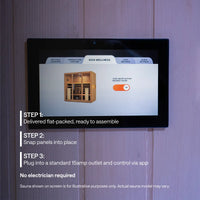 ‍Kiva Radiance™ Pro 3 Person Full Spectrum Infrared Sauna – Smart Wifi Control