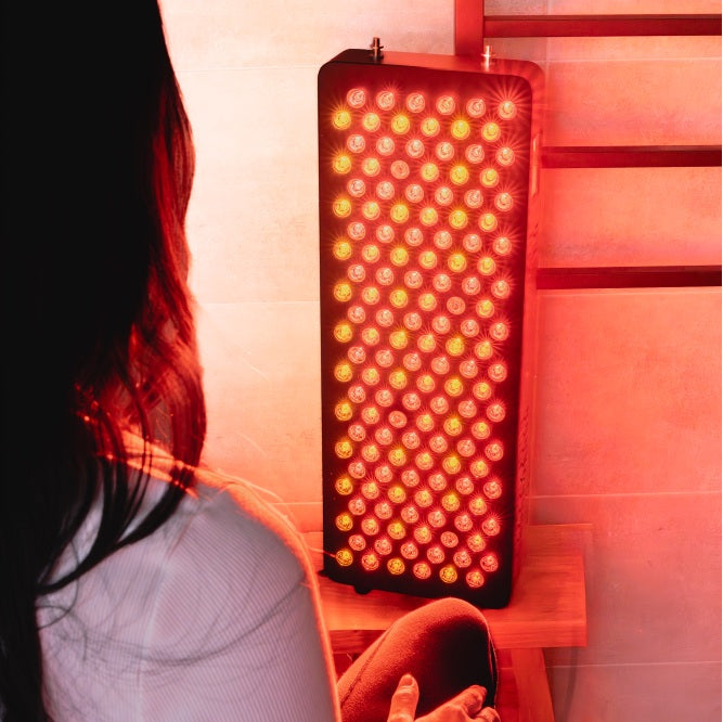 Solace Core Red Light Therapy Panel with Floor Stand & LED Face Mask Bundle