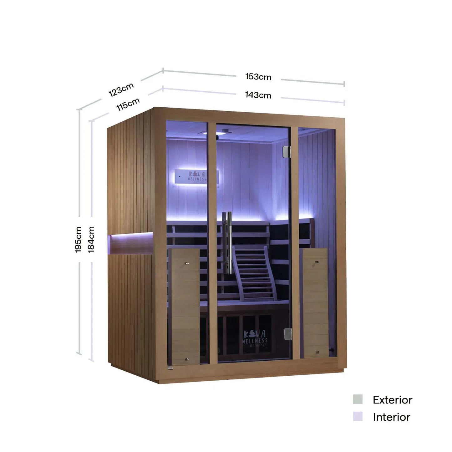 ‍Kiva Radiance 3 Person Full Spectrum Infrared Sauna
