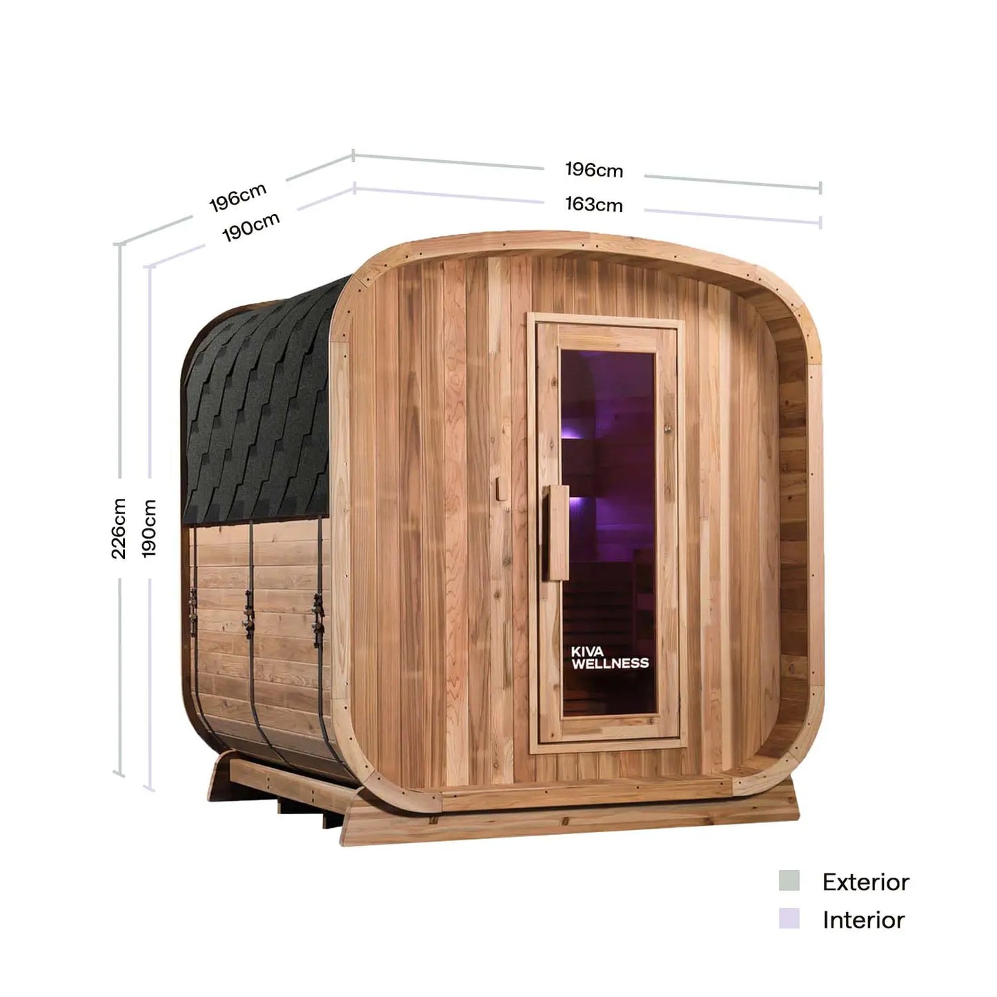 ‍Kiva Ritual Outdoor Traditional Finnish Sauna & v2.0 Energise Ice Bath with 1hp Chiller