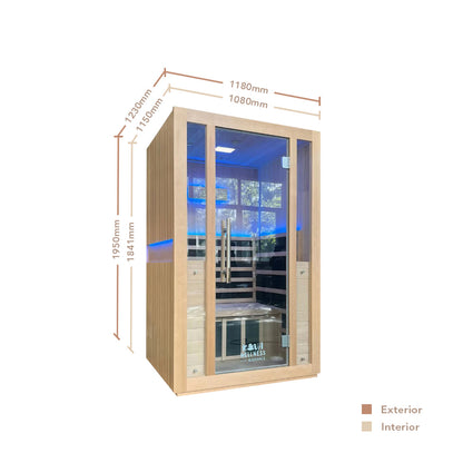 Radiance 2 Person Full Spectrum Sauna & Energise Ice Bath with 1hp Chiller