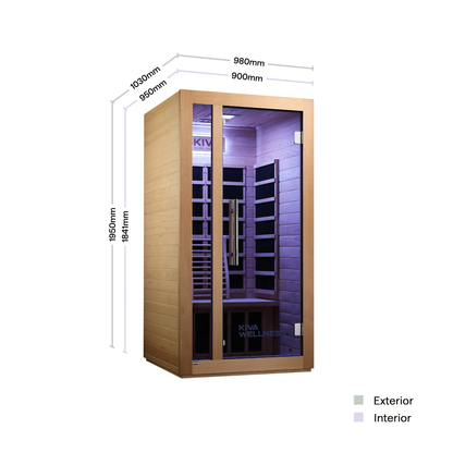 ‍Kiva Rise Far-Infrared Sauna 1 Person