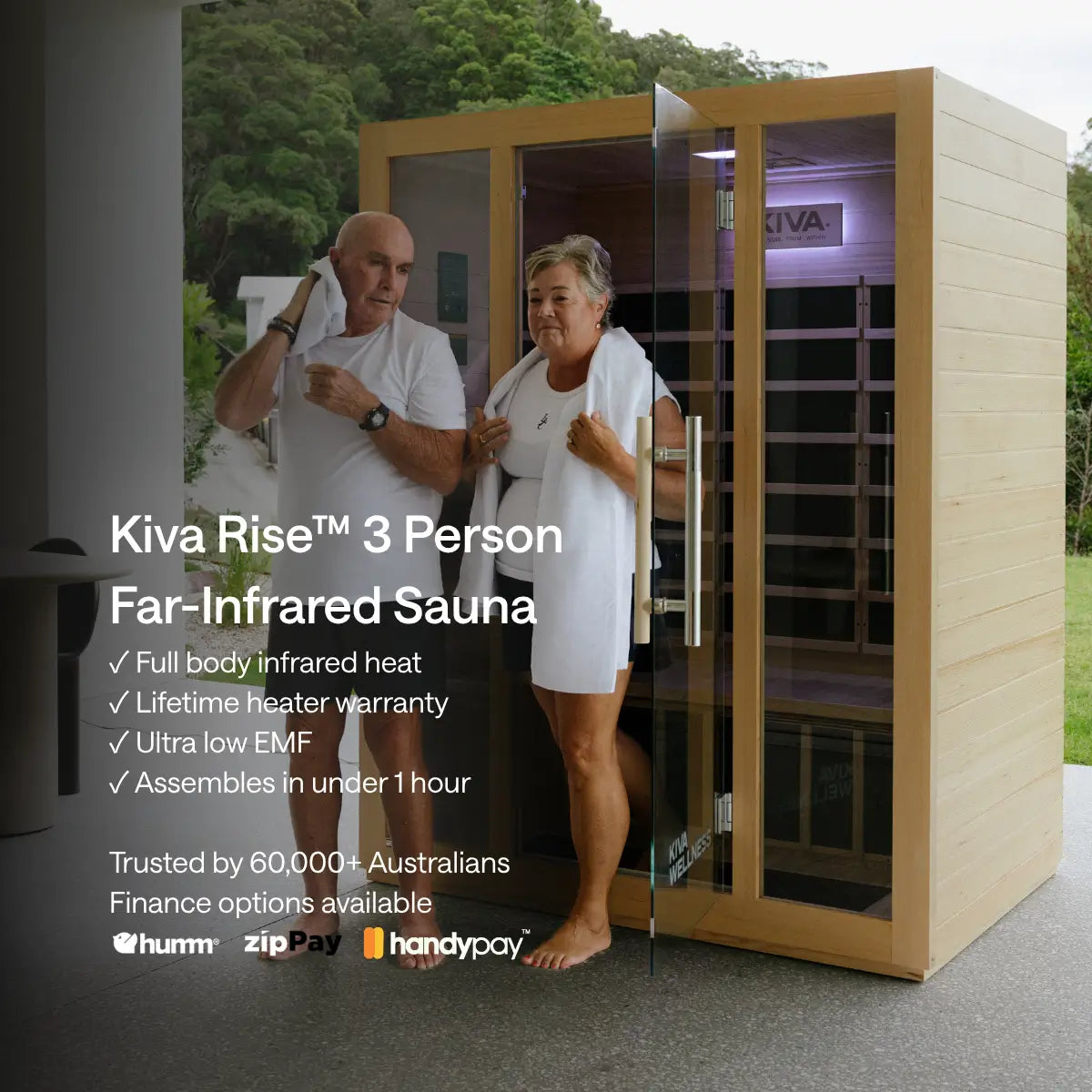 Kiva Rise™ 3 Person Far-Infrared Sauna