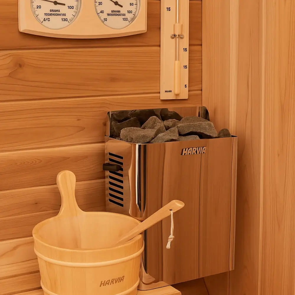 ‍Kiva Ritual Outdoor Traditional Finnish Sauna & v2.0 Energise Ice Bath with 1hp Chiller
