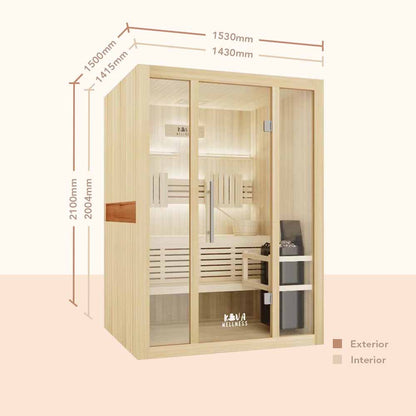 Reset Traditional Sauna 3 Person