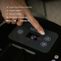 Close-up look of the Kiva circadian sleep pod's control panel.