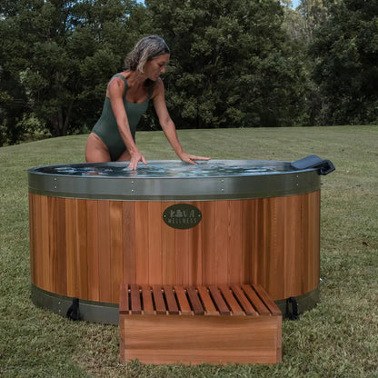 ‍Kiva Rise 3 Person Infrared Sauna &  Energise v2.0 Ice Bath with 1hp Chiller