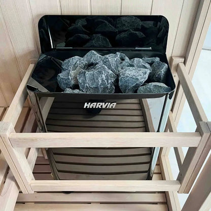 ‍Kiva Reset 2 Person Traditional Double Tier Finnish Sauna - 4.5kw Heater