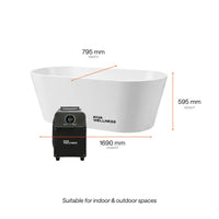 Kiva Radiance™ Pro 4 Person Full Spectrum Infrared Sauna & Käldr Acrylic Ice Bath — 0.8HP Chiller Bundle