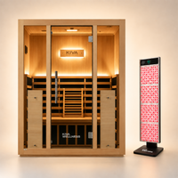 Radiance™ Pro 3 Person Full Spectrum Infrared WiFi Sauna + Red Light Bundle