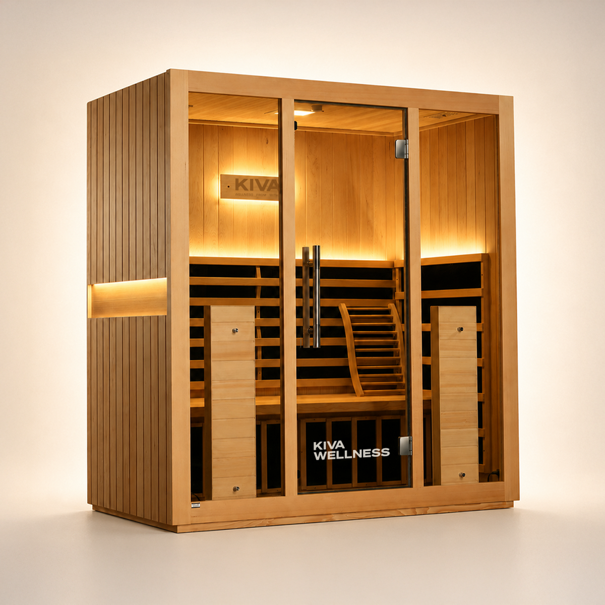 Radiance™ Pro 4 Person Full Spectrum Infrared WiFi Sauna + Red Light Bundle