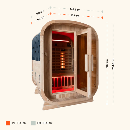 Retreat™ 2-3 Person Outdoor Full Spectrum Infrared Sauna