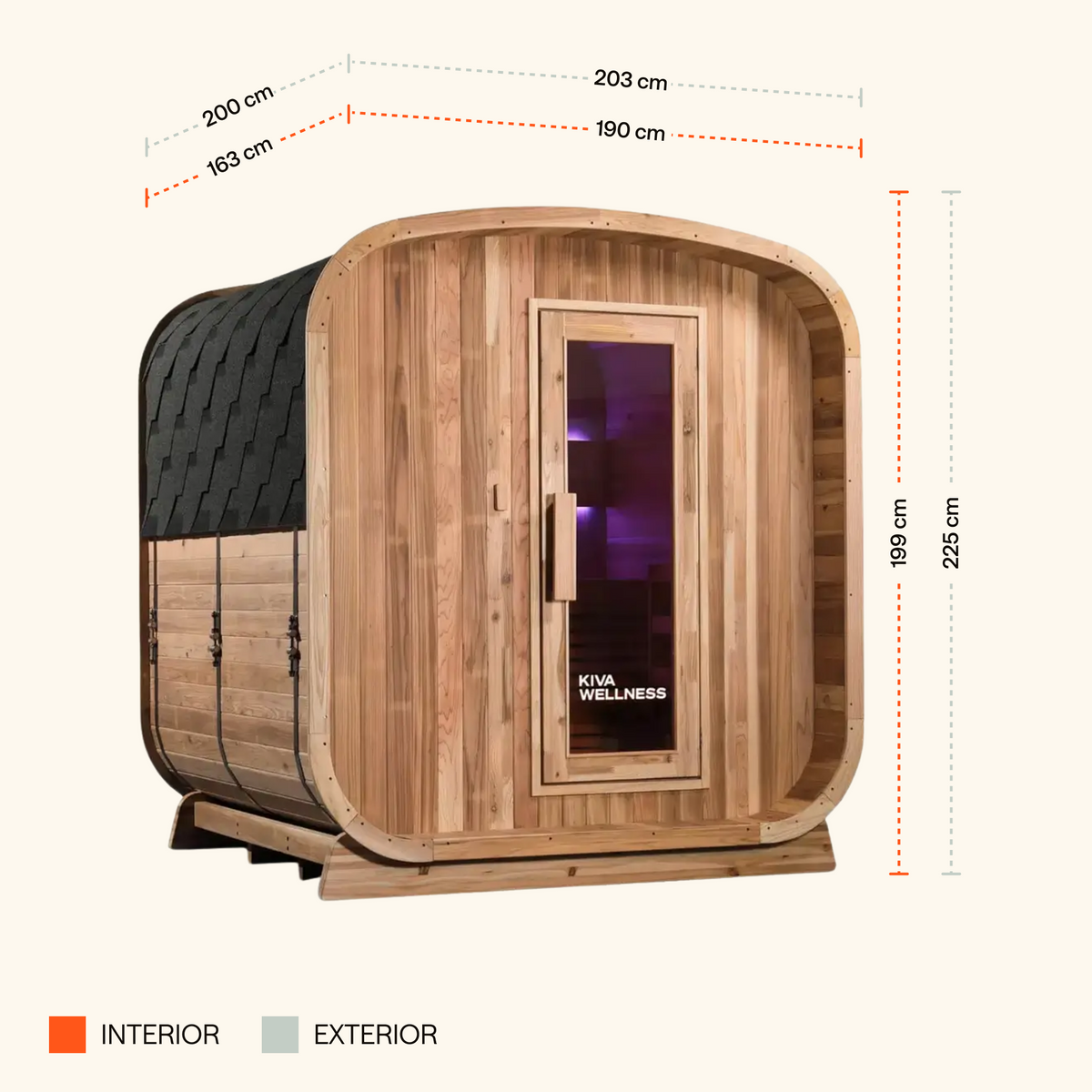 Ritual™ 6 Person Timber Front Outdoor Finnish Sauna