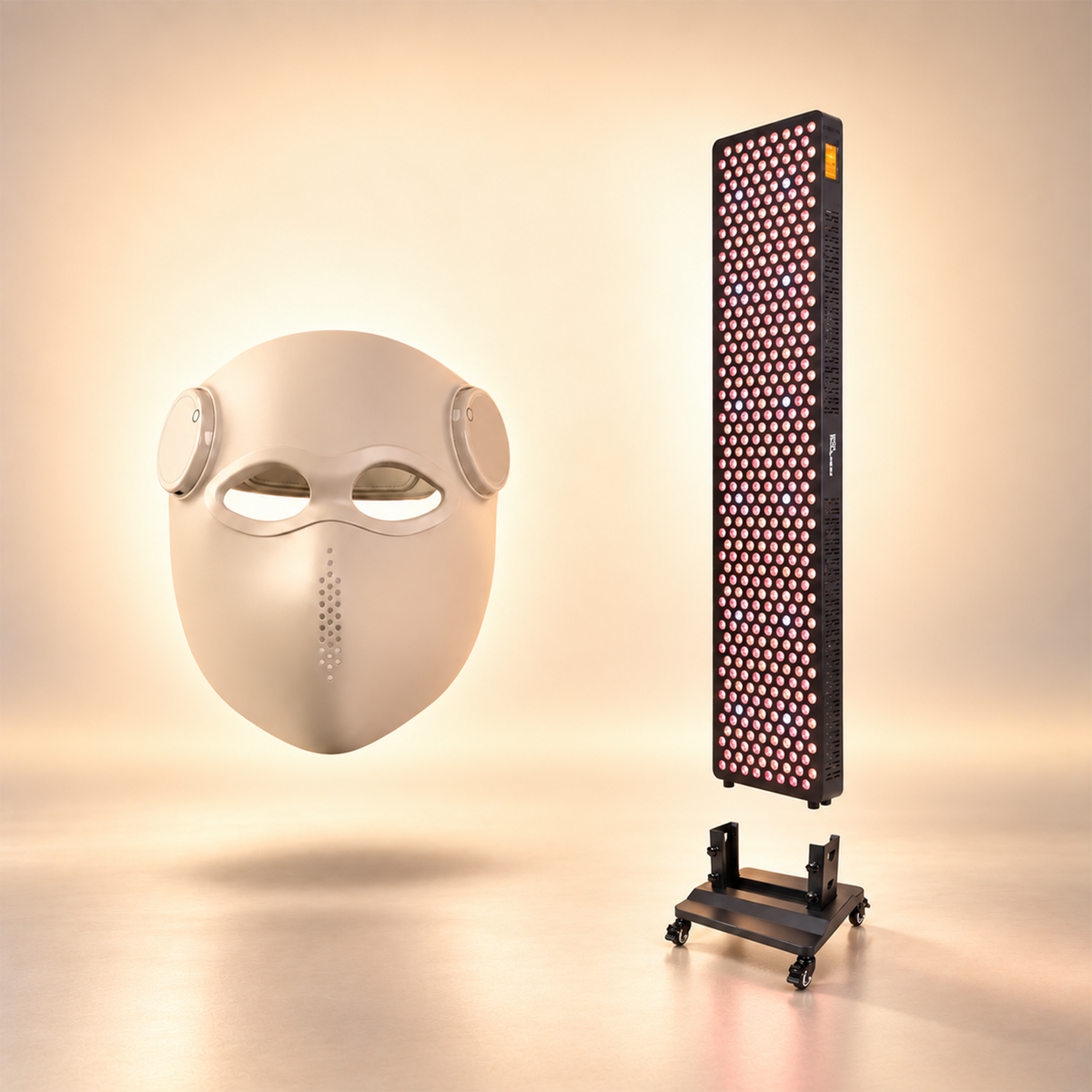 Halo Red Light Therapy Panel + LED Face Mask Bundle