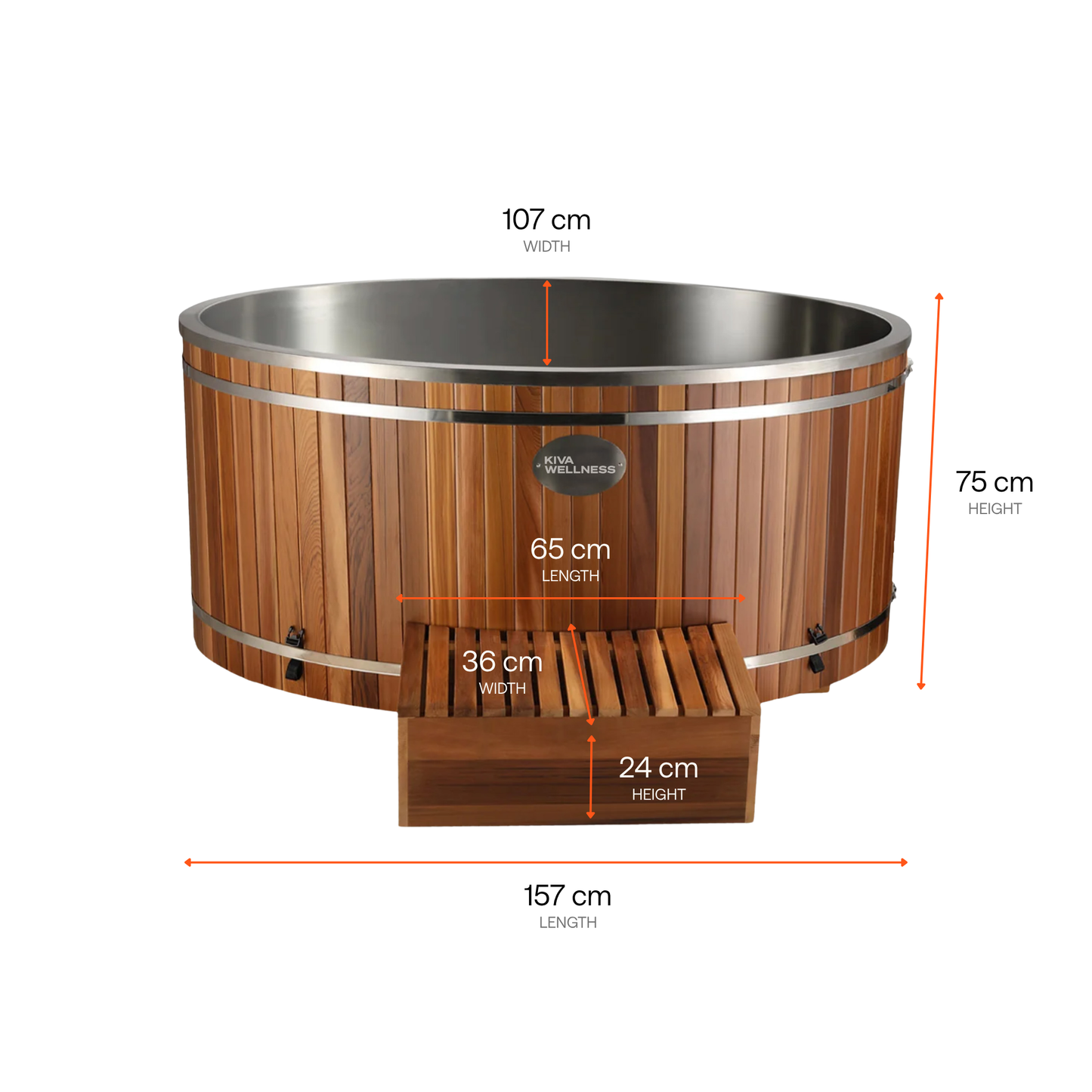 Energise V2.0 Premium Cedar Ice Bath | 2 Person