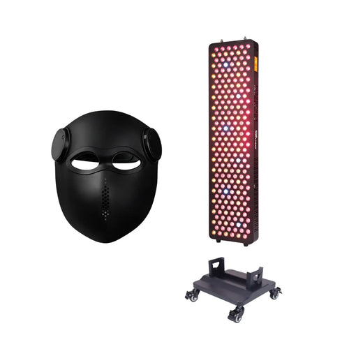 Solace Luma Red Light Therapy Panel with Floor Stand & LED Face Mask Bundle