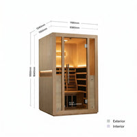 Kiva Radiance™ Pro 2 Person Full Spectrum Infrared Sauna & Red Light Therapy Panel Bundle