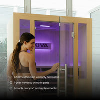 Kiva Radiance™ Pro 2 Person Full Spectrum Infrared Sauna & Red Light Therapy Panel Bundle