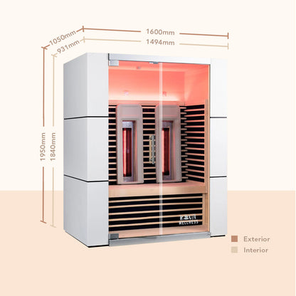 3 Person Rejuvair Full Spectrum Infrared Sauna